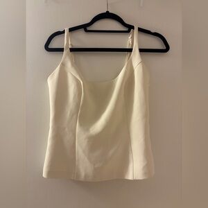 L'Academie Cream Scoop Neck Camisole